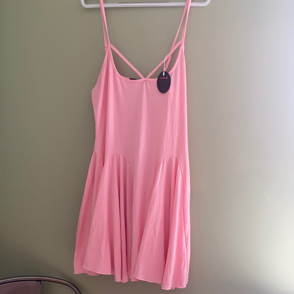 5/$25 Adome xxl NWT pink summer strapped dress adjustable straps